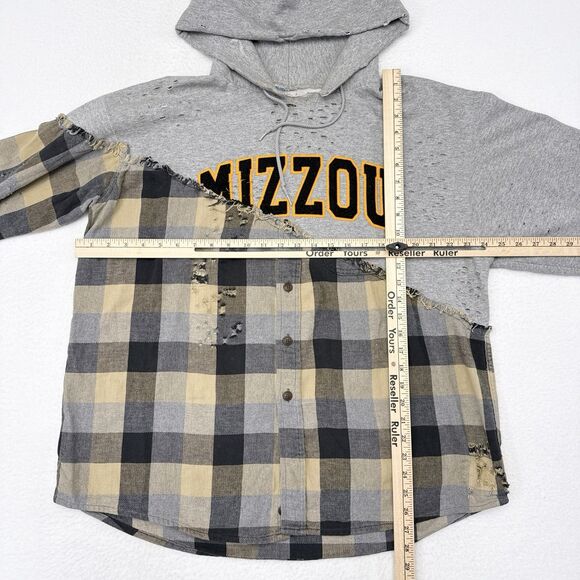 Missouri Tigers Sweatshirt XL Mizzou Hoodie Distressed Grunge Furst Of A Kind‎ - Picture 7 of 9
